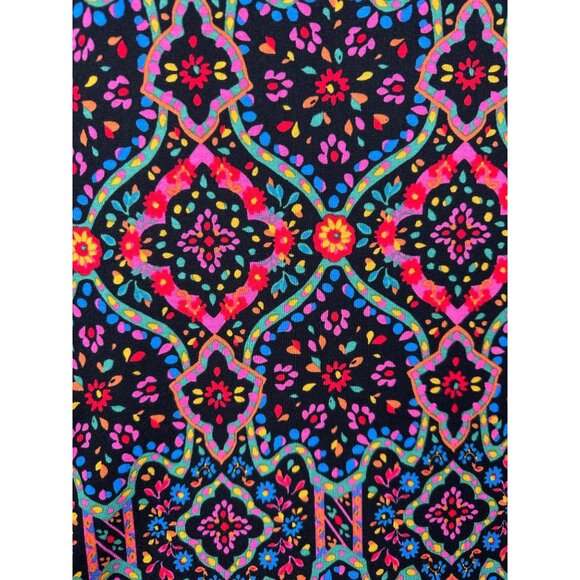 Croft & Barrow Womens Classic Long Sleeve Tee 2X Multicolor Geometric Print Boho - Picture 2 of 5